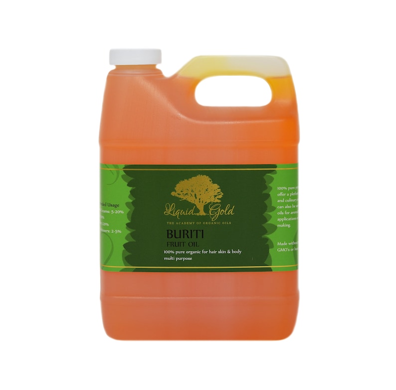 32 Oz Buriti Oil Cold Pressed Pure & Organic Health Care Skin Care Carrier Oil by Liquid Gold