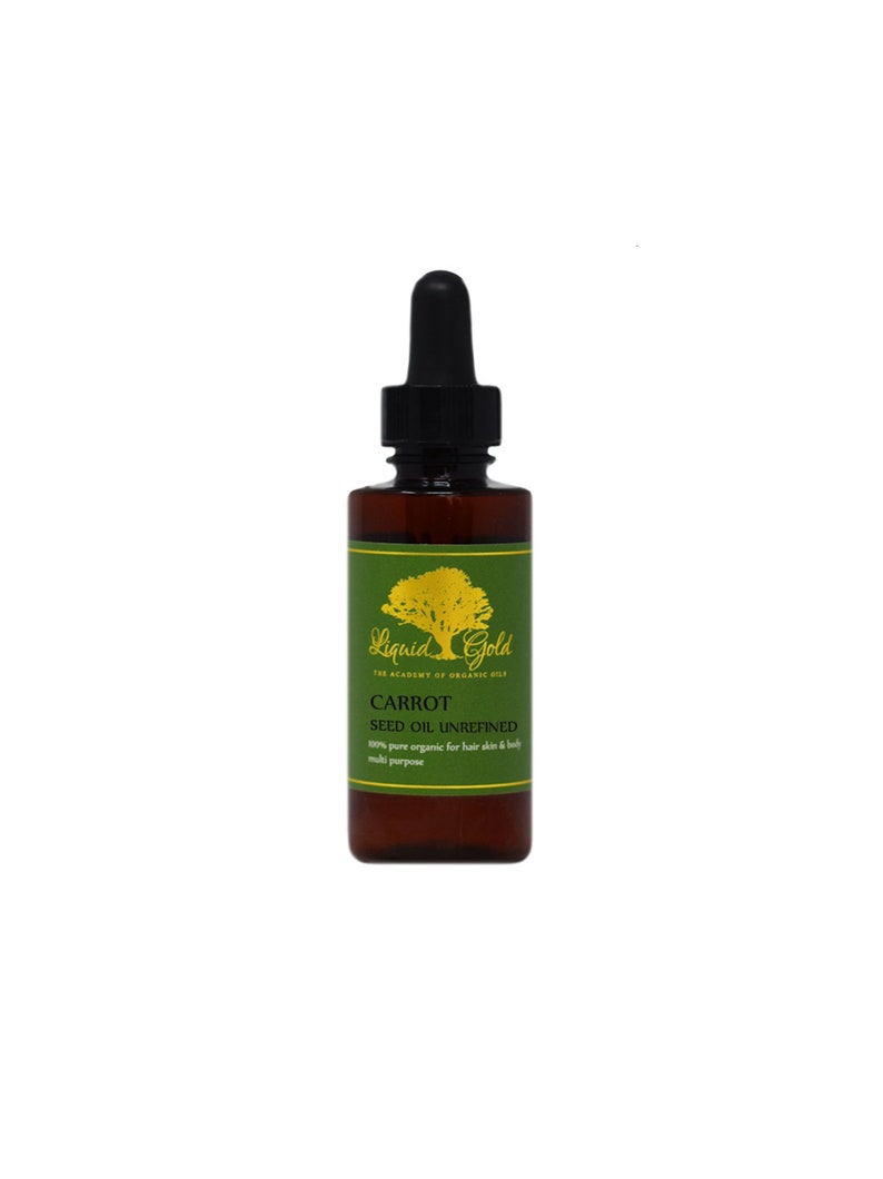 2 Oz With Glass Dropper Carrot Seed Oil UNREFINED Cold Pressed Pure & Organic Health Care Skin Care Carrier Oil by Liquid Gold